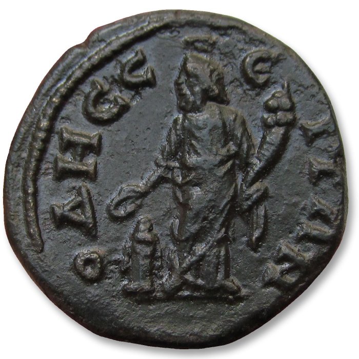 Roman Empire (Provincial). Septimius Severus (AD 193-211). Æ 25mm provincial coin,  DIVUS Septimius Severus, Moesia Inferior, Odessos mint after 211 A.D. - rare posthumous issue -