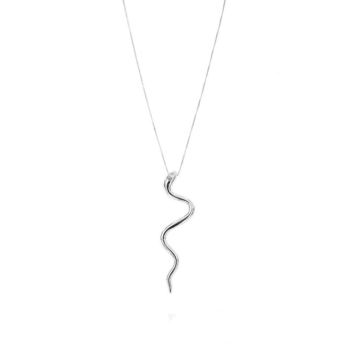 Image 2 of 18 kt. White gold - Necklace with pendant - 0.02 ct Diamond