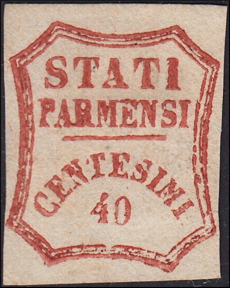 Italiaanse oude staten - Parma 1859 - 40 c. brown red, 1st plate - Sassone N. 16
