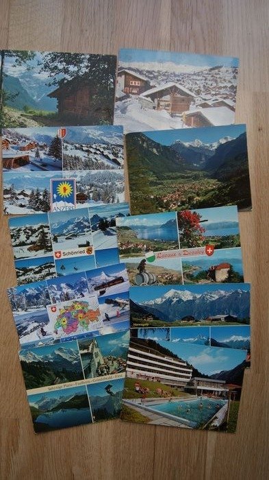 Zwitserland - -Doos met ruim 1000 Ansichtkaarten groot formaat kleur - Ansichtkaarten (Collectie van 1000) - 1970-2005