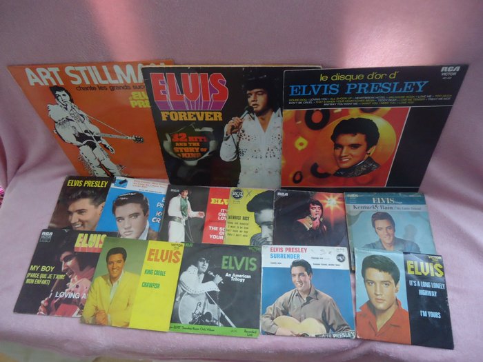 Elvis Presley - Multiple titles - 45 rpm Single, LP's - 1960/1974
