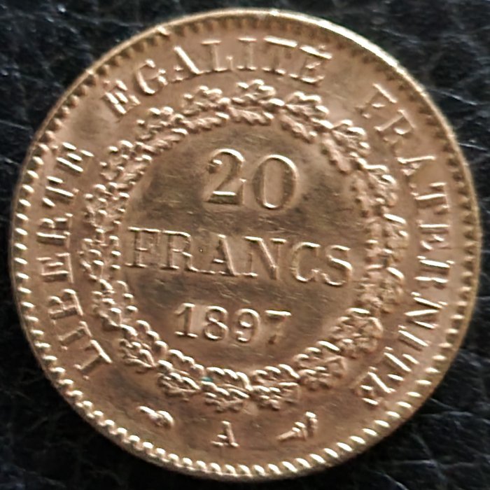 France. Third Republic (1870-1940). 20 Francs 1897-A Génie
