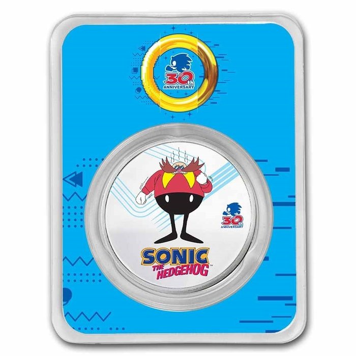 Niue. 2 Dollars 2021 - Sonic the Hedgehog - Dr. Eggman Colorized - 1 Oz