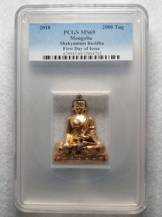 Mongolië. 2000 Tugrik 2018 Shakyamuni Buddha First Day of Issue, PCGS MS69