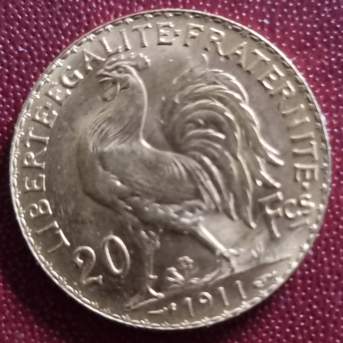France. Third Republic (1870-1940). 20 Francs 1911 Marianne