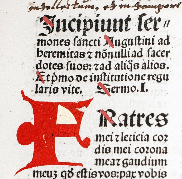Augustinus Aurelius - Sermones ad Heremitas - 1487 circa