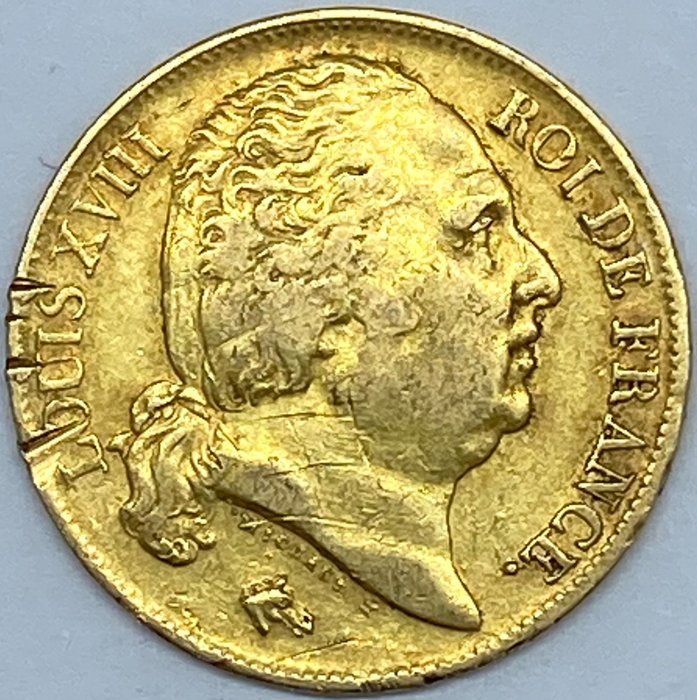 France. Louis XVIII (1814-1824). 20 Francs 1817-A, Paris
