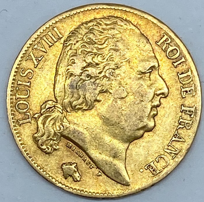 France. Louis XVIII (1814-1824). 20 Francs 1820-A, Paris