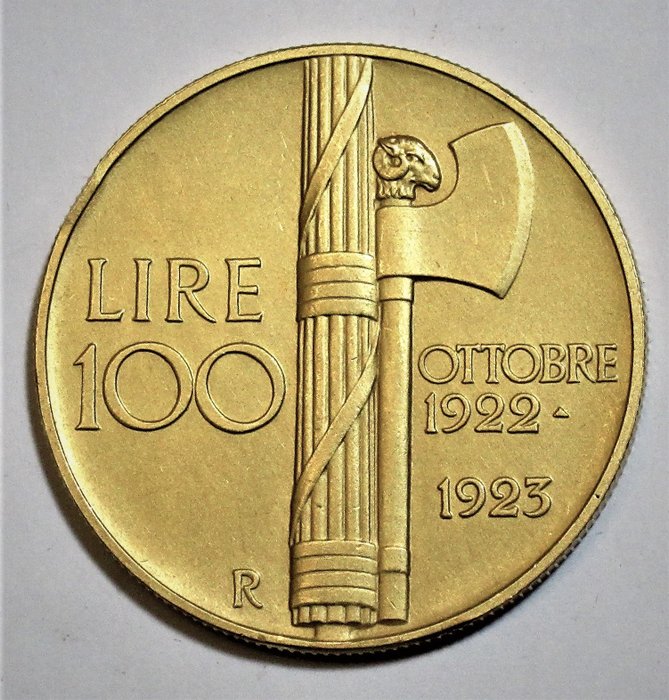 Italie, Royaume d’Italie. Victor-Emmanuel III de Savoie (1900-1946). 100 Lire 1923 "Fascione"