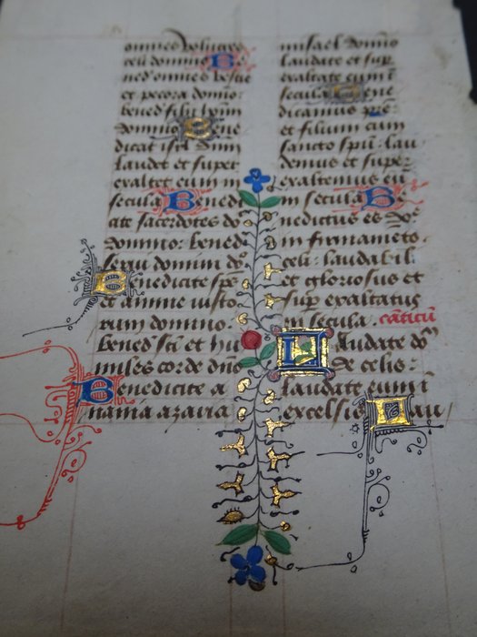 Une page manuscrite - Livre d'heures - Normandie [XVe siècle]