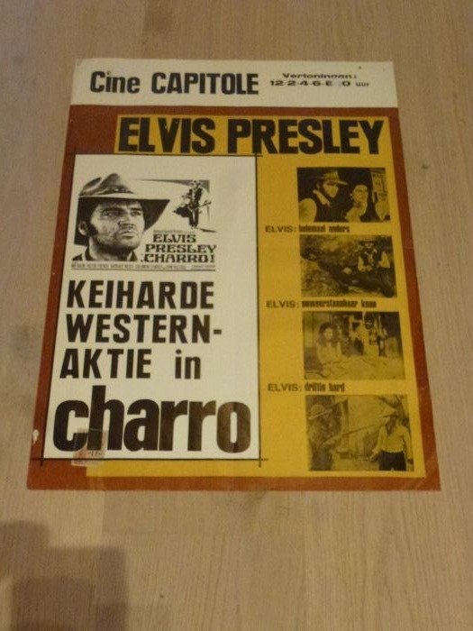Elvis Presley - Charro  [First print movie poster from Belgium] - Original 1st print poster - 1969/1969