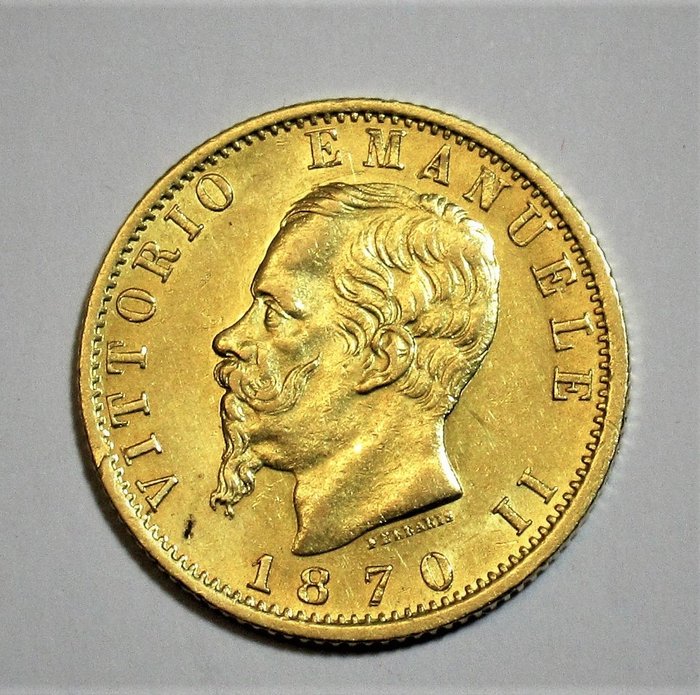 Italien, Königreich Italien. Vittorio Emanuele II. di Savoia (1861-1878). 20 Lire 1870 - Roma