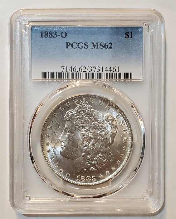 United States. Dollar (Morgan) 1883-O (New Orleans) in MS62 PCGS Slab