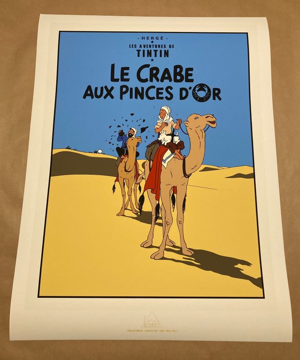 Tintin - Sérigraphie Escale - Le crabe aux pinces d'or - (1985)