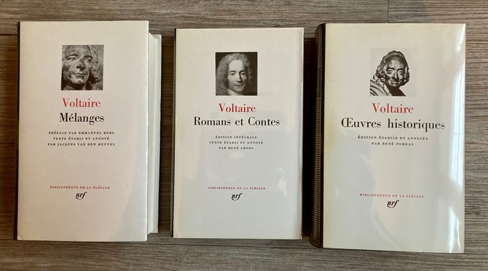 Pléiade; Voltaire - Mélanges / Romans et Contes / Oeuvre Historiques - 1954/1961