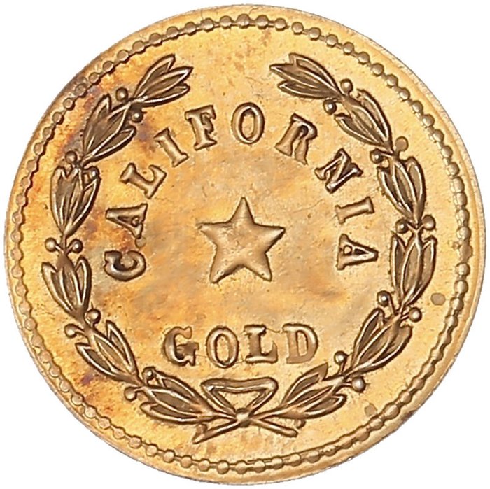 United States. California Gold 1852 "Indian"