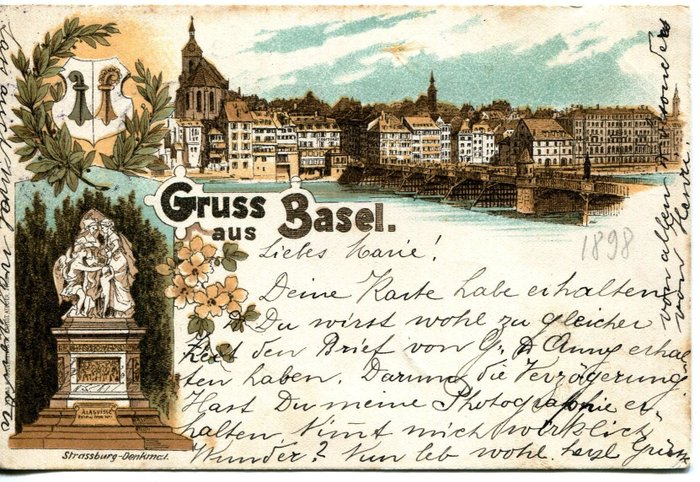 Switzerland - gruss, commemorative, cities and landscapes. - Postcards (80) - 1898