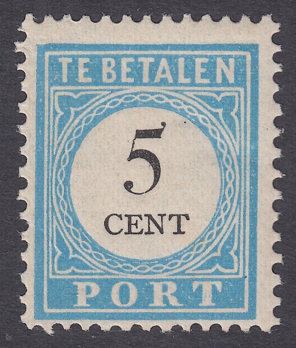 Pays-Bas 1887 - Postage due numeral and denomination in black - NVPH P6