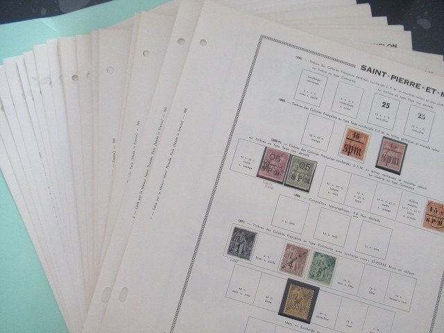 Saint-Pierre und Miquelon - A very advanced collection of stamps.