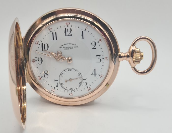 Uhrenfabik Akt.Ges Glashütte - Deutsche Präzisions-Uhr Glashütte  Nr. 205260 - Kal. 43 - Heren - i/S 1920