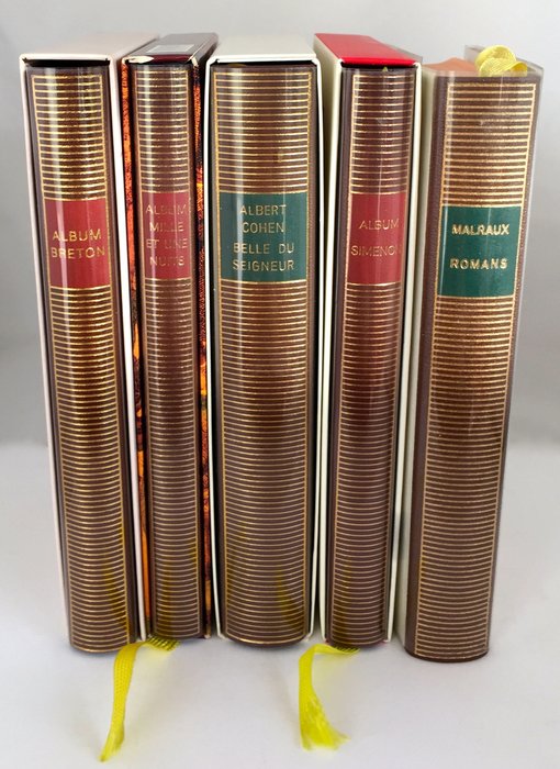 Breton / Cohen / Malraux .... - Lot avec 5 volumes La Pléiade & Album La Pléiade - 1976/2008