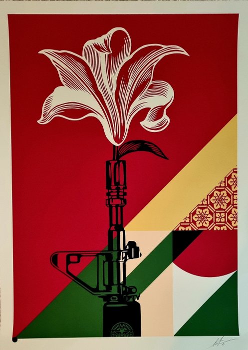 Image 2 of Shepard Fairey (OBEY) (1970) - AR-15 Lilly Portugal (Large Format)