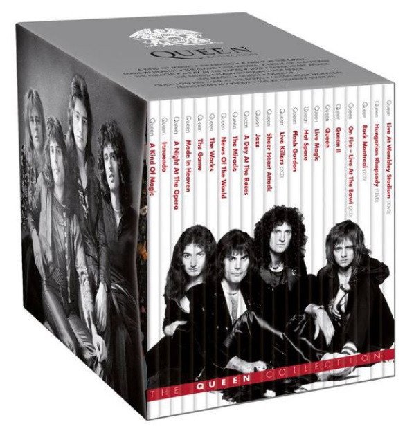 Queen - The Queen Collection (FULL Discography !). 19 CDs & 2 DVDs. MINT. Portuguese Ed. - CD Box set, DVD's - 1st Stereo pressing - 2019/2019