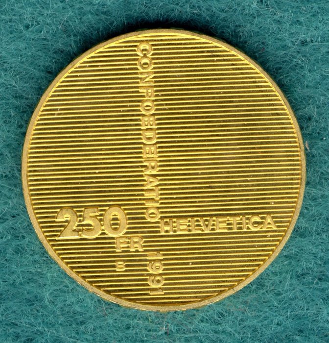 Schweiz - 250 Franken 1991 - 700 Jahre Eidgenossenschaft.