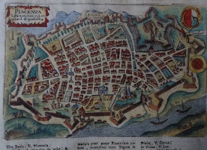 Italia, Emilia Romagna, Piacenza; Valegio / Lasor a Varea - Piazenza - 1595 / 1713