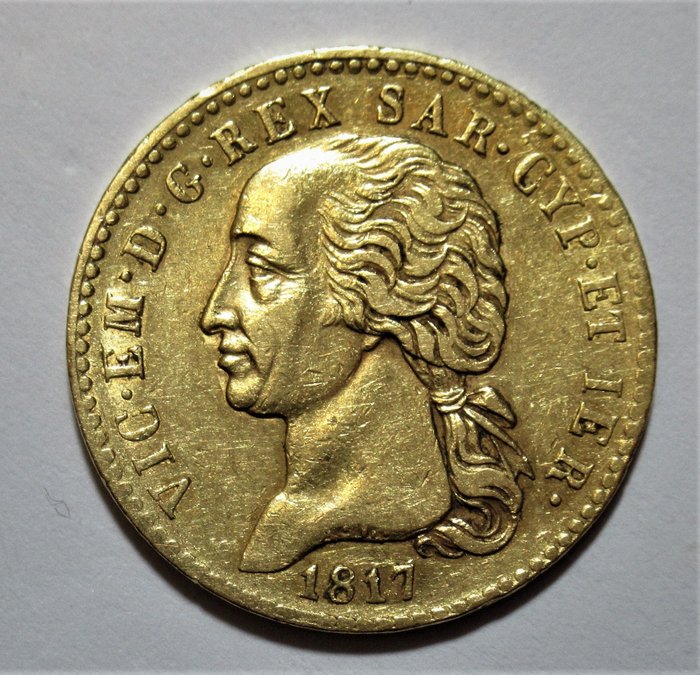 Italie, Royaume de Sardaigne. Victor-Emmanuel Ier de Savoie (1802-1821). 20 Lire 1817 - Torino