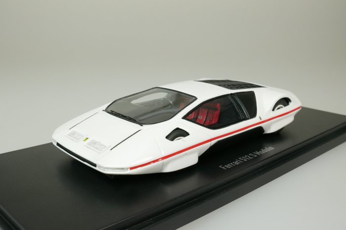 AutoCult - 1:43 - Ferrari 512S 512 S Modulo Pininfarina concept car - 1970 - wit - 1 van 333 stuks