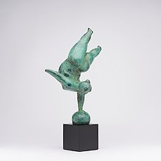 sculptuur, NO RESERVE PRICE – Fat Lady Sculpture – Bronze – 46 cm – Brons