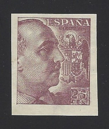 Spanje 1949 - 25 cts. General Franco, imperforated variety - 1048s