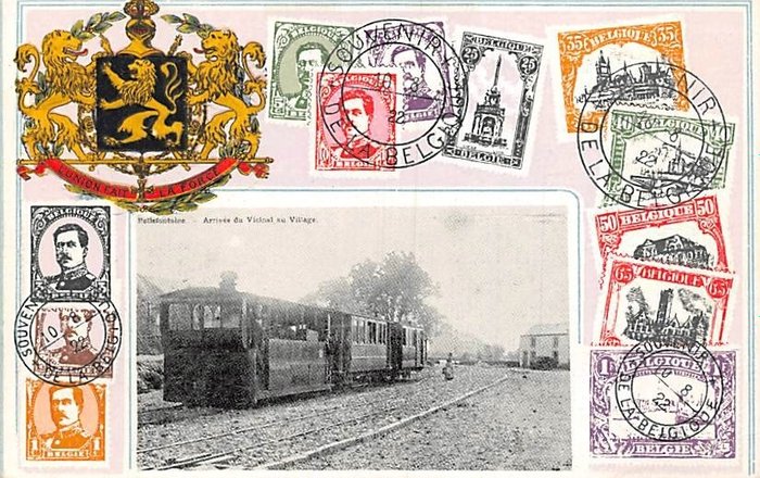 Postzegelkaarten (internationaal) o.a. met afbeeldingen oude kaarten (fraai geheel) - Ansichtkaarten (40) - 1908