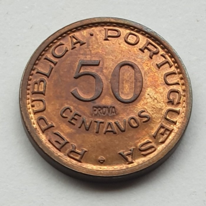 Portuguese Cape Verde. República. 50 Centavos 1968 - Prova Incusa