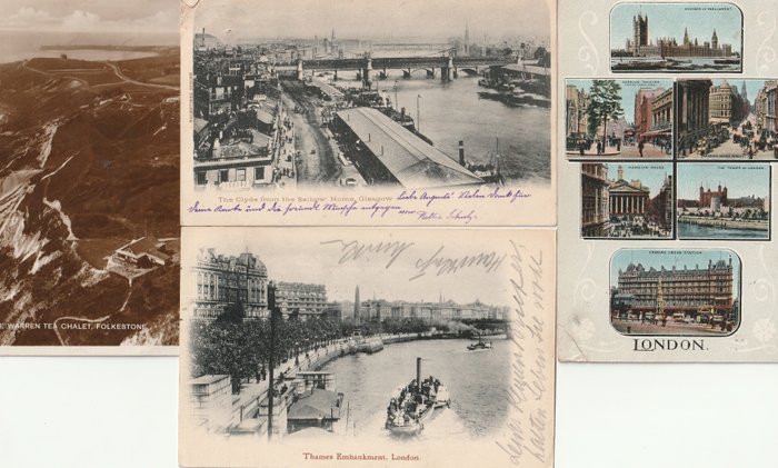 U.K. - City & Landscape, Europe - Postcards (Collection of 240) - 1902-1935
