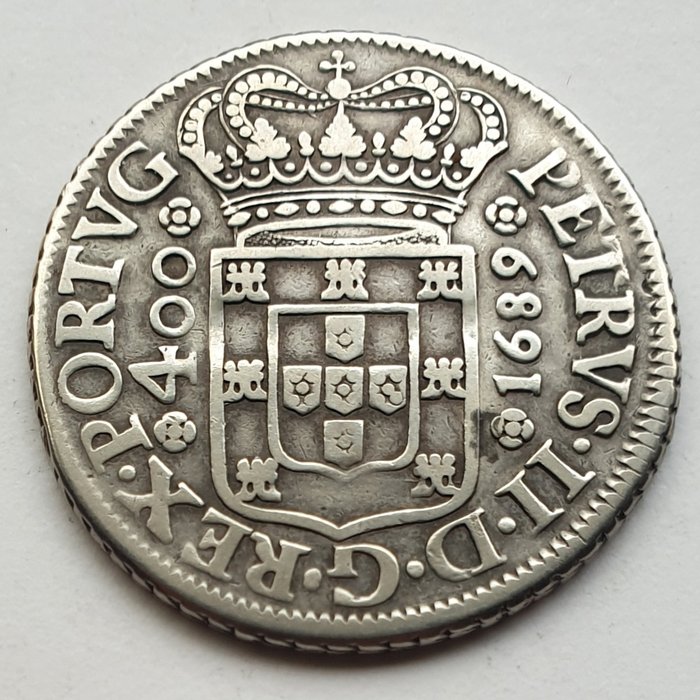 Portugal. D. Pedro II (1683-1706). Cruzado Novo (480 Reis) 1689 - Porto - Coroa Tipo 2