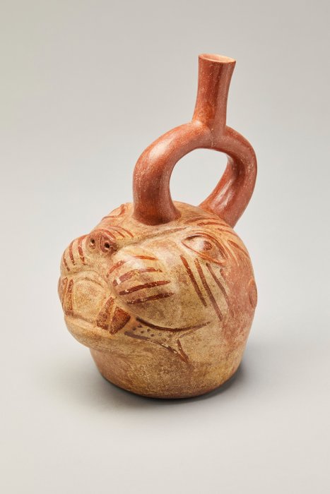 Precolombiano - Moche Ceramica Nave Sea Lion con licenza di esportazione spagnola