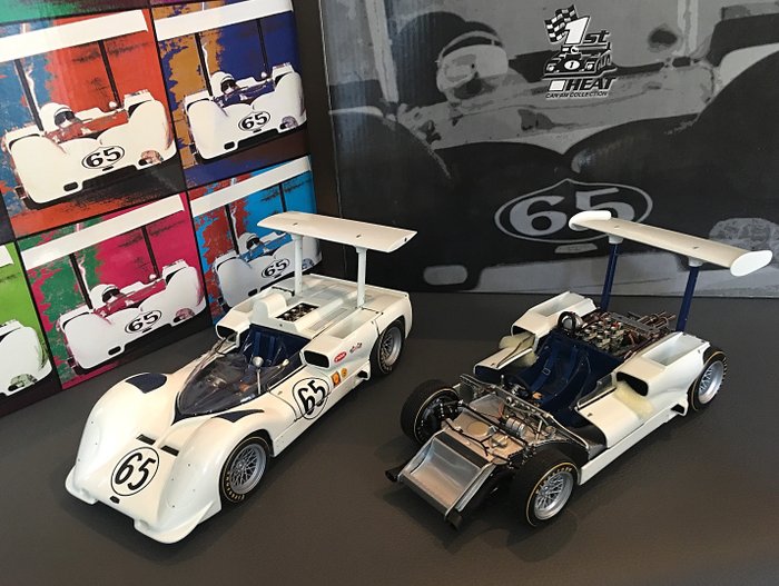 Exoto - 1:18 - Chaparral type 2E #65 double pièces - Double-piece gift set with racing body and bare chassis