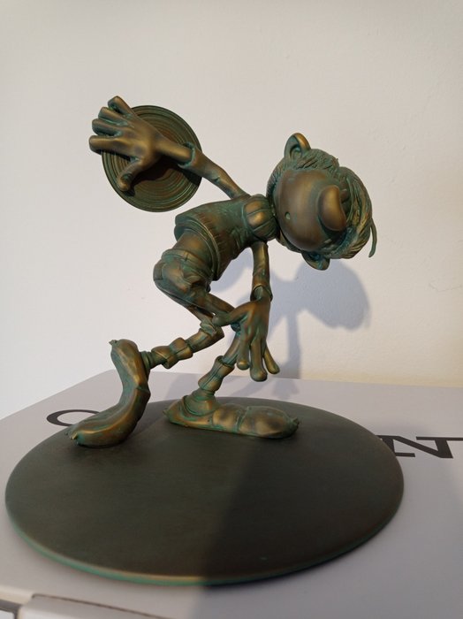 Gaston - Statuette Collector BD / 9e Store - Gaston discobole - rare version patine bronze - 49 ex. - (2021)