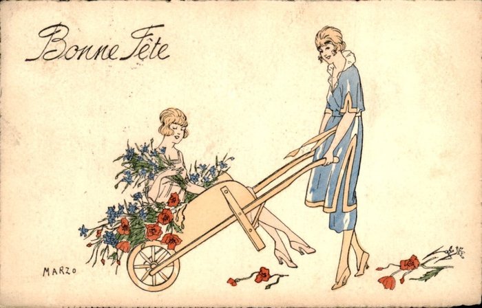 Fantaisie - Cartes postales (Collection de 127) - 1900-1950
