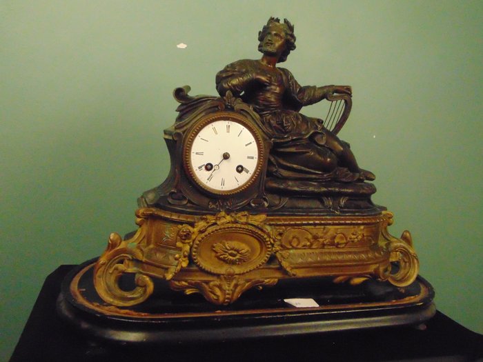 Antico orologio da mensola intorno al 1880 - Bronzo, Marmo - Seconda metà del 19° secolo