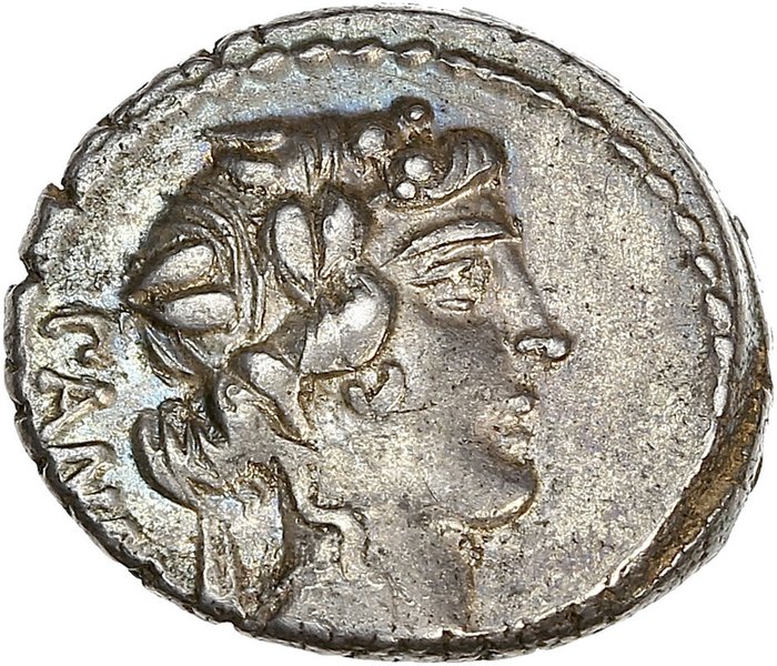 Roman Republic. C. Vibius C.f. C.n. Pansa Caetronianus, 48 BC. AR Denarius,  Rome - Ceres advancing right