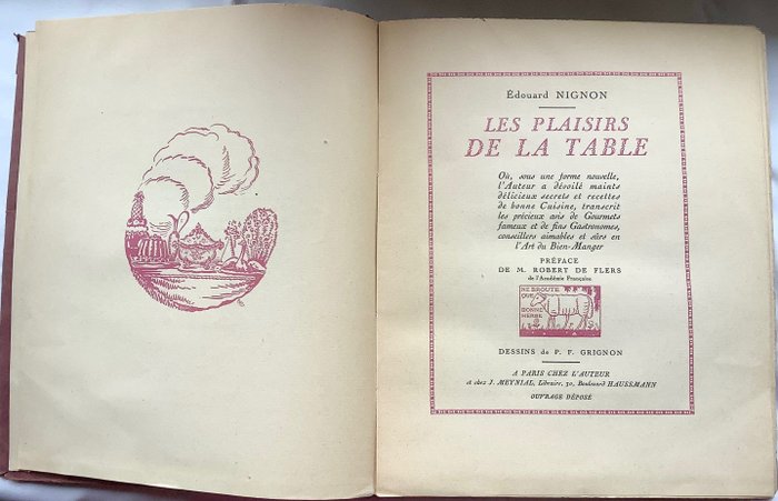 Édouard Nignon / P.F. Grignon - Les plaisirs de la table - 1926