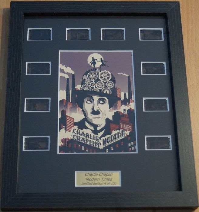 Modern Times - Charlie Chaplin - Film Cell Display - Framed