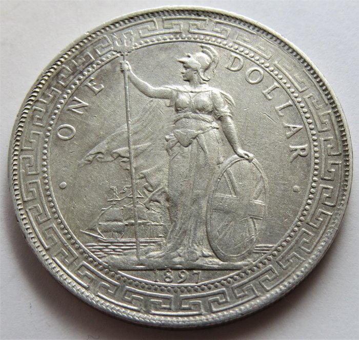 Verenigd Koninkrijk. Tradedollar 1897 Vctoria