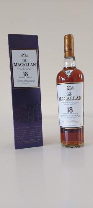 Macallan 18 years old Sherry Oak - Original bottling - b. 2017 - 70cl