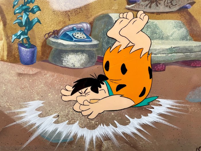 The Flintstones - Production Cel / handpainted Master Background
