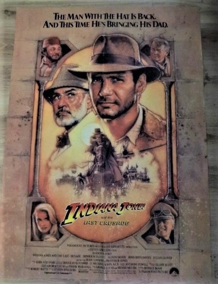 Indiana Jones and the Last Crusade (1989) - Steven Spielberg - Paramount Pictures - Poster, Original 1989 Cinema release - One Sheet
