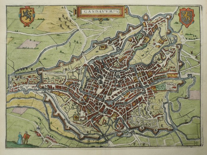 Belgio, Gent; L. Guicciardini / W. Blaeu - Gandanum - 1601-1620